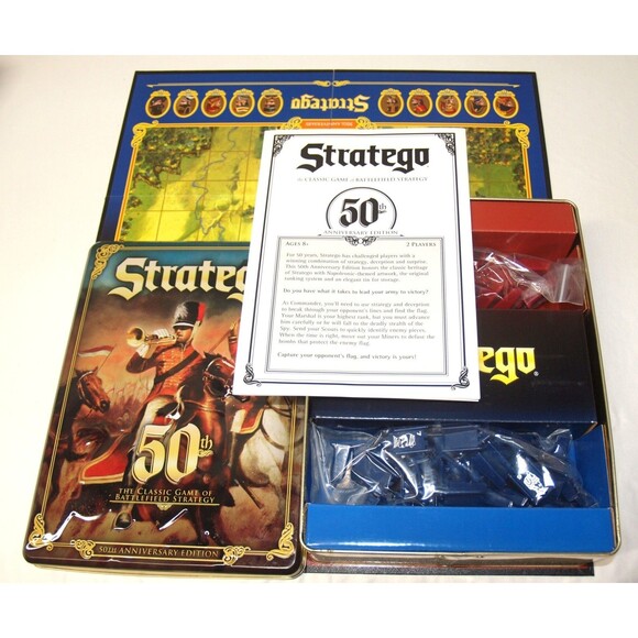 “Stratego 50th Anniversary Embossed Tin – Vintage Strategy Game Classic!” - Picture 2 of 6
